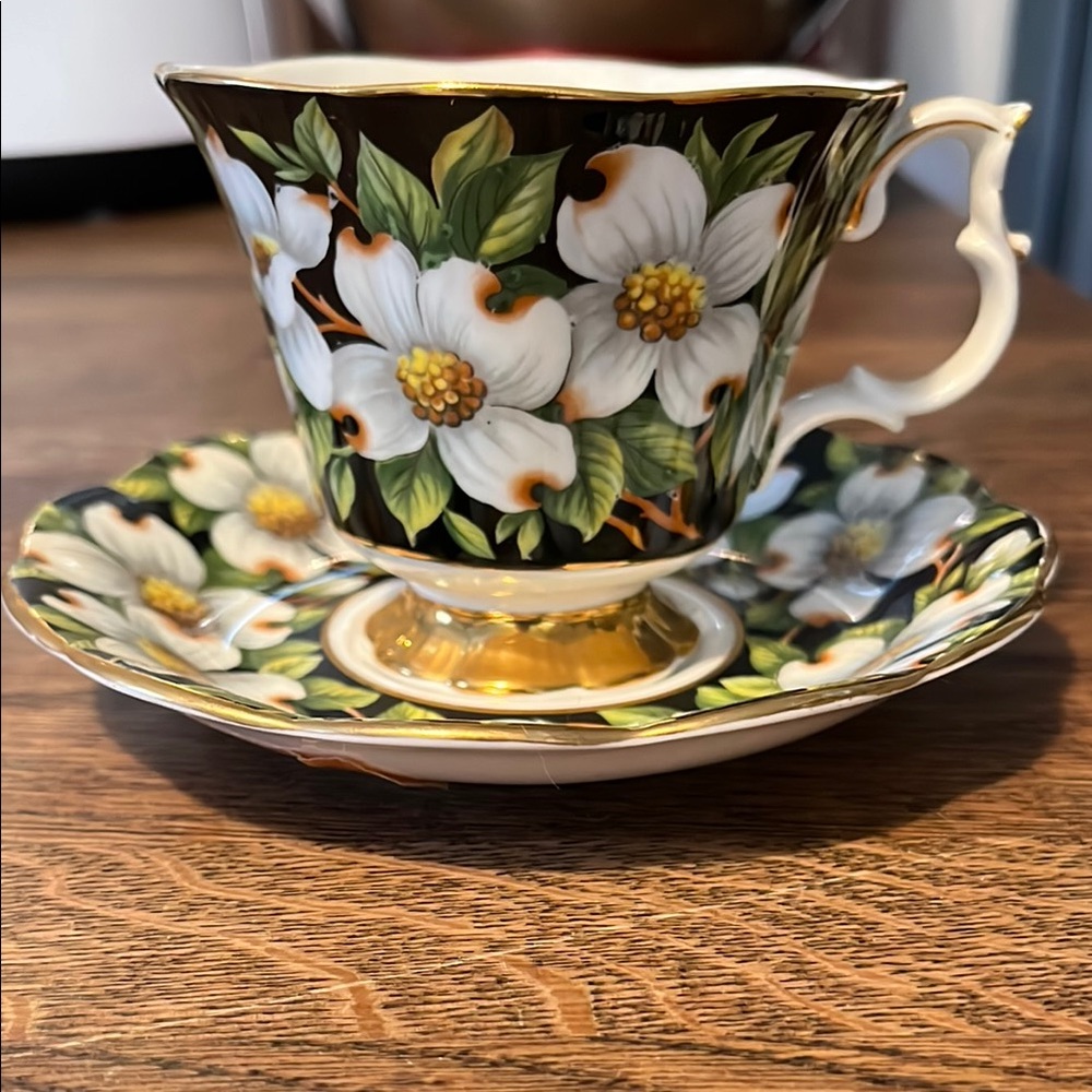 Floral Teacup and Saucer Set